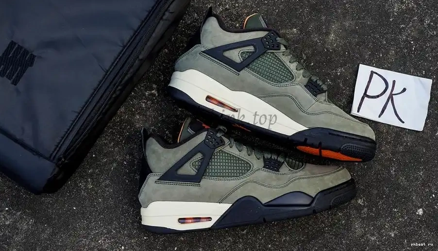 MATERIALS RETAIL Jordan PK READY GOD TO SHIP 4 Undefeated Olive Travis Scott 0510